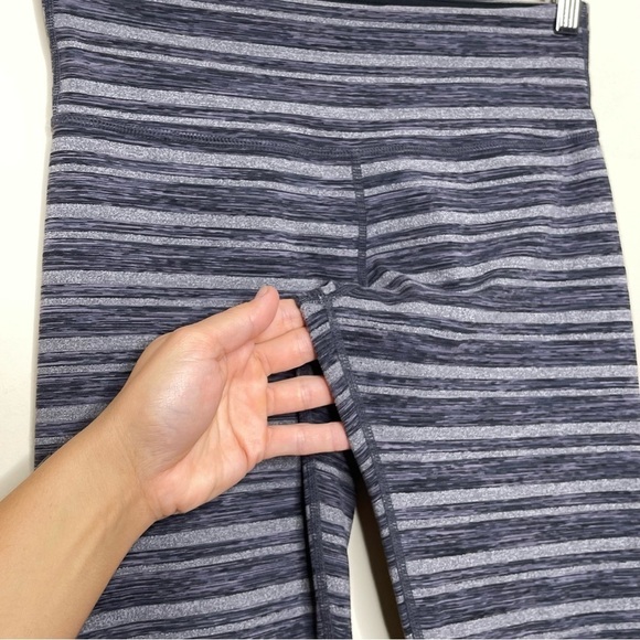 Lululemon Wunder Under Crop Leggings Black Stripes Galore - Picture 6 of 6